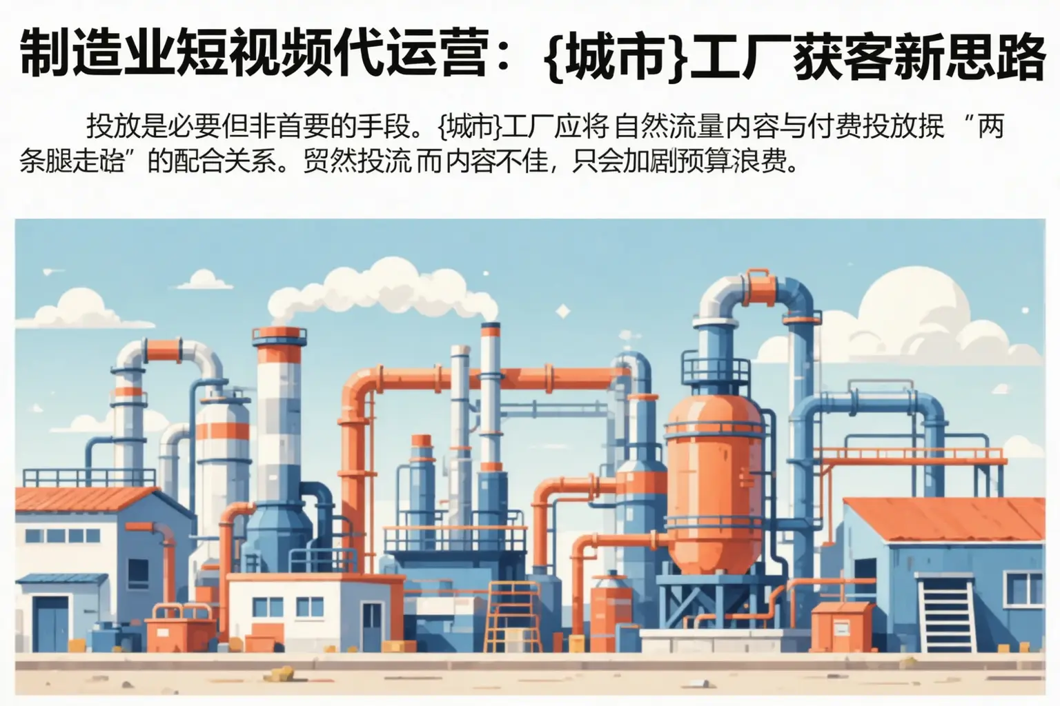 制造业短视频代运营:天津工厂获客新思路