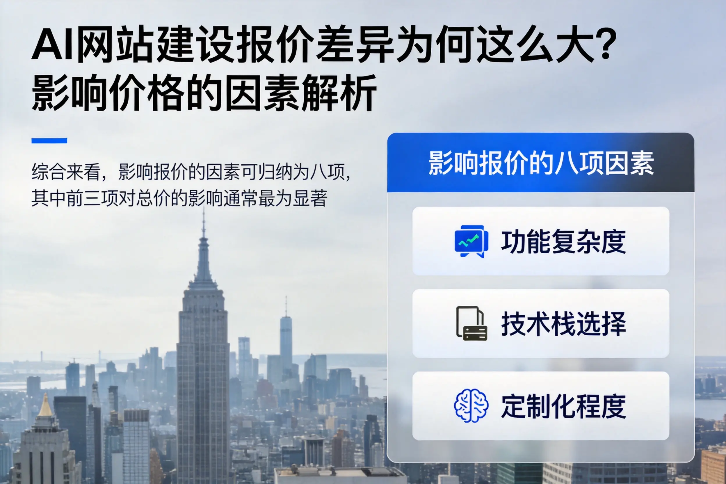天津AI网站建设报价差异为何这么大？影响价格的因素解析