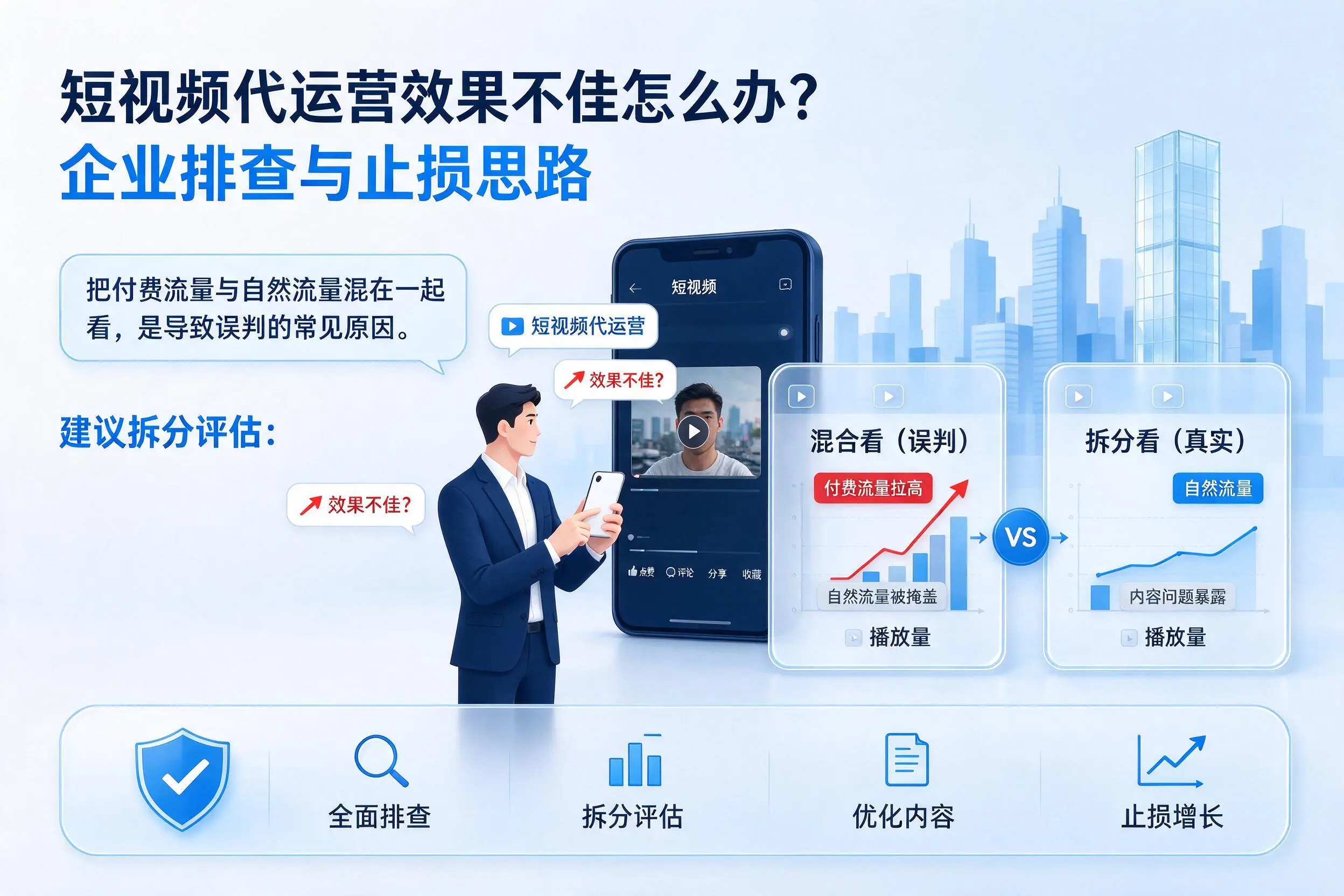 短视频代运营效果不佳怎么办?天津企业排查与止损思路