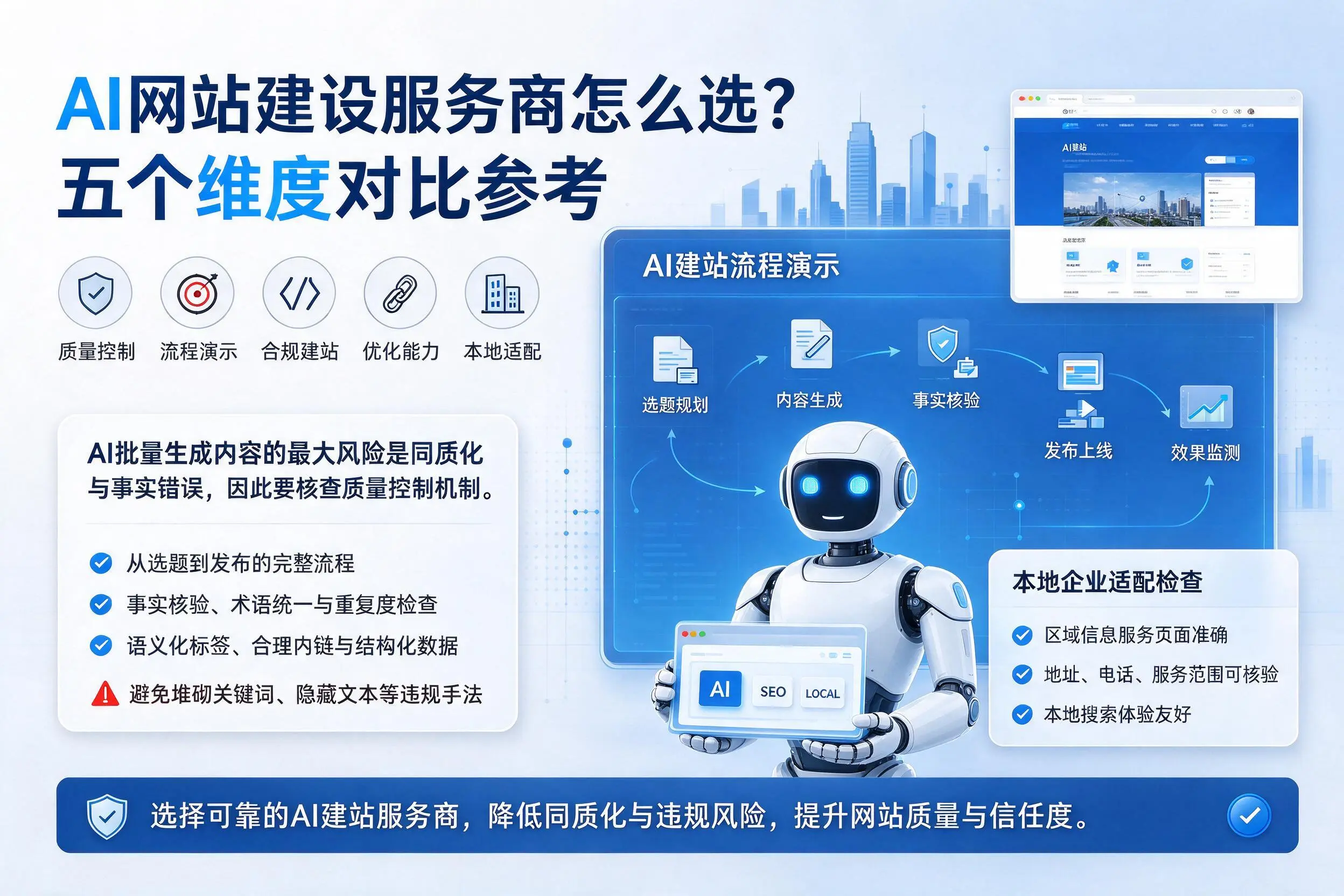 天津AI网站建设服务商怎么选？五个维度对比参考