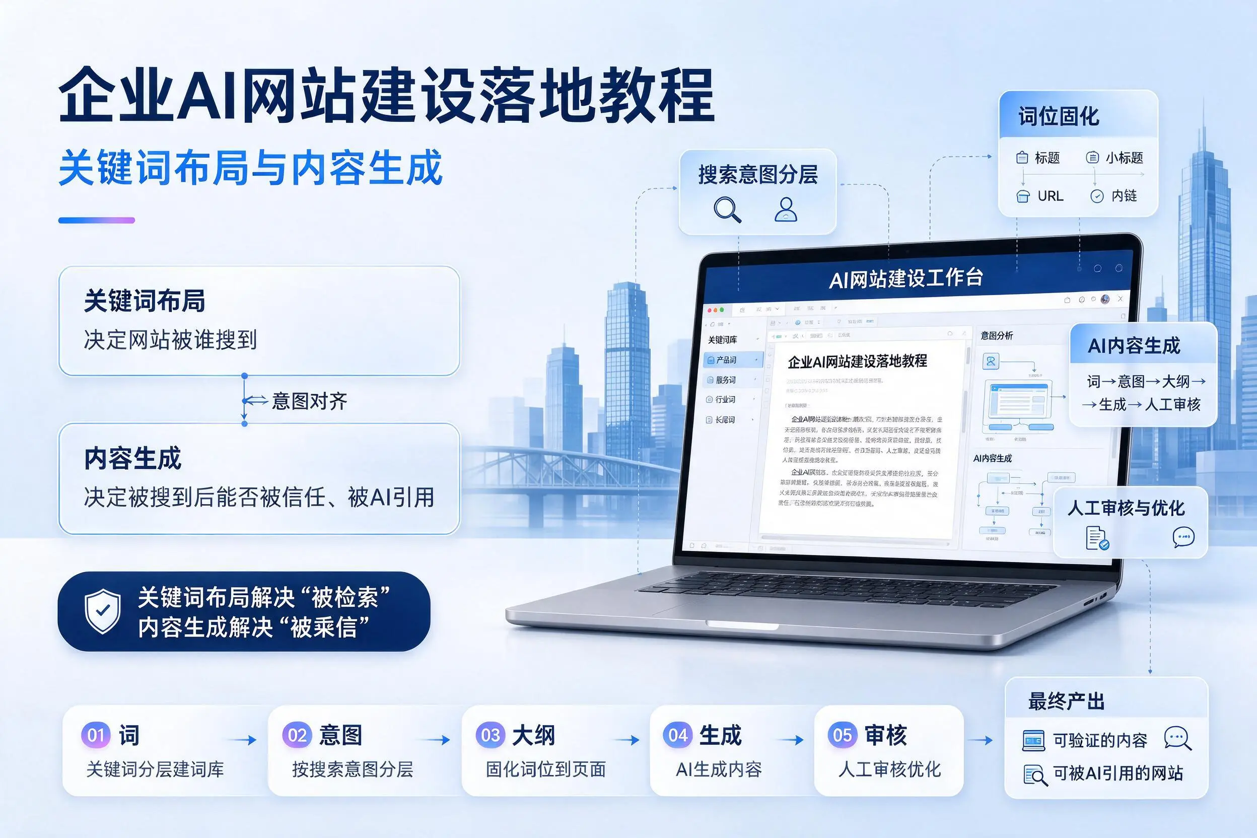 天津企业AI网站建设落地教程：关键词布局与内容生成